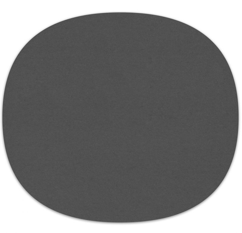 Graue, runde Filz Sitzauflage von Hey Sign für Eames Plastic Side Chairs, Einzelstück.